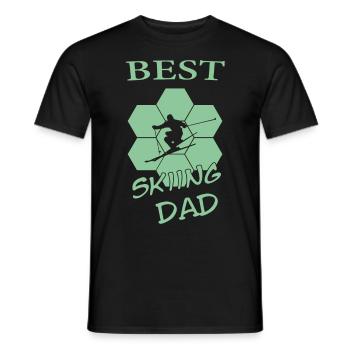 Geschenk Vater Ski - Männer T-Shirt - Schwarz - Vorne - AI Model Male 178 light (178cm)