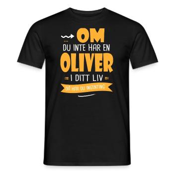 Oliver Gåva humor förnamn oliver - T-shirt homme - noir - Devant - AI Model Male 178 light (178cm)