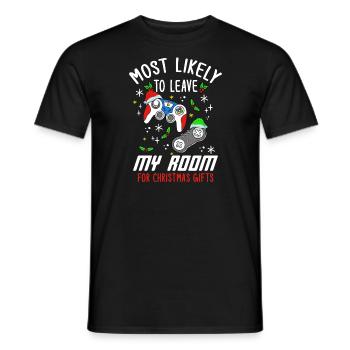 Weihnachten Xmas Gamer Gaming Spruch Humor Lustig - Männer T-Shirt - Schwarz - Vorne - AI Model Male 178 light (178cm)