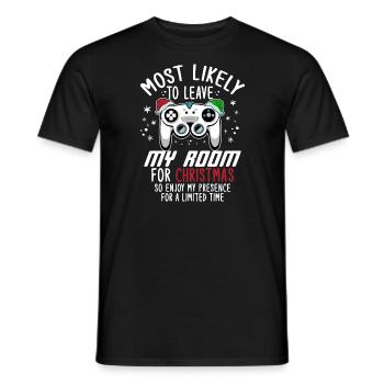 Noël Gamer Gaming Dire Drôle Humour Noël - T-shirt homme - noir - Devant - AI Model Male 178 light (178cm)