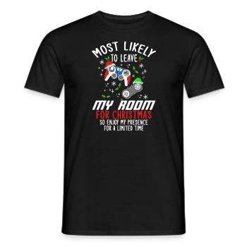 Noël Gamer Gaming Dire Drôle Humour Noël - T-shirt homme - noir - Devant - AI Model Male 178 light (178cm)