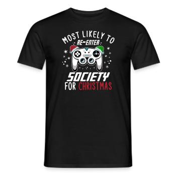 Weihnachten Gamer Gaming Spruch Lustig Humor Xmas - Männer T-Shirt - Schwarz - Vorne - AI Model Male 178 light (178cm)
