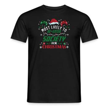 Gamer Gaming Weihnachten Spruch Lustig Humor Xmas - Männer T-Shirt - Schwarz - Vorne - AI Model Male 178 light (178cm)