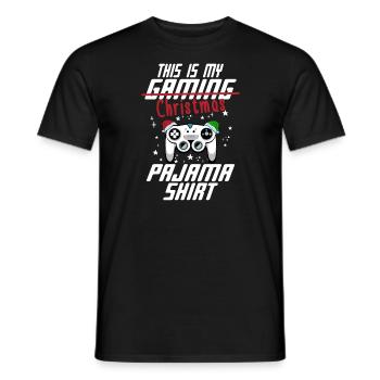 Noël Gamer Gaming Dire Humour Drôle Noël - T-shirt homme - noir - Devant - AI Model Male 178 light (178cm)