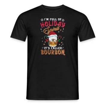 Noël Je suis plein de bourbon de l’ des fêtes - T-shirt homme - noir - Devant - AI Model Male 178 light (178cm)