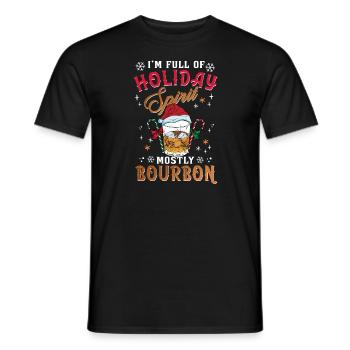 Weihnachten Xmas Whiskey Holiday Spirit Bourbon - Männer T-Shirt - Schwarz - Vorne - AI Model Male 178 light (178cm)