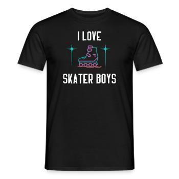 I Love Skater Boys - Men's T-Shirt - black - Front - AI Model Male 178 light (178cm)