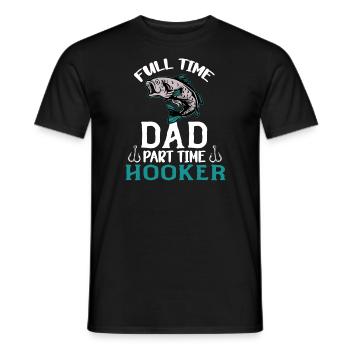 Angler Angeln Papa Vater Geschenkidee Humor Spruch - Männer T-Shirt - Schwarz - Vorne - AI Model Male 178 light (178cm)