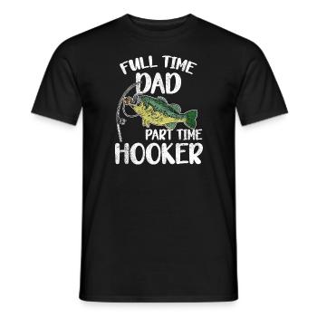 Angler Papa Vater Angeln Geschenkidee Lustig Humor - Männer T-Shirt - Schwarz - Vorne - AI Model Male 178 light (178cm)