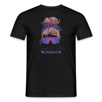 Rheumatoid Arthritis Warrior Mom - Men's T-Shirt - black - Front - AI Model Male 178 light (178cm)