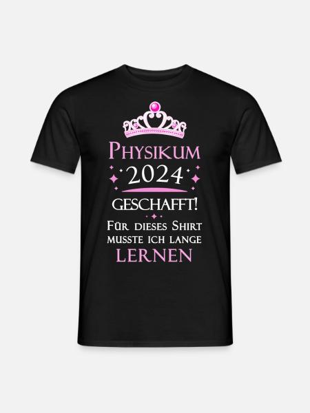 Physikum geschafft!!! Medizinstudent Universität - Männer T-Shirt - Schwarz