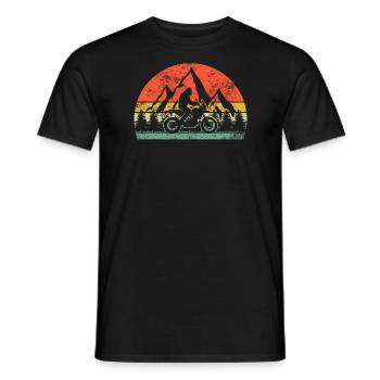 bigfoot riding moto mountain dirt bike - Men's T-Shirt - black - Front - AI Model Male 178 light (178cm)