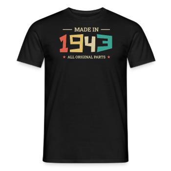 Légendaire Depuis 1943 Original 1943 - T-shirt homme - noir - Devant - AI Model Male 178 light (178cm)