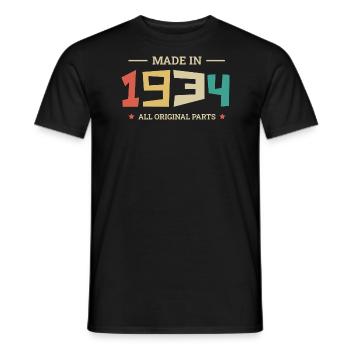 Legendary Since 1934 Original 1934 - Men's T-Shirt - black - Front - AI Model Male 178 light (178cm)