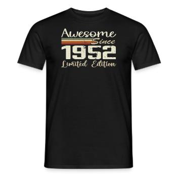 Geburtstag 72 Jahre Jahrgang 1952 Geschenk 1952 - Männer T-Shirt - Schwarz - Vorne - AI Model Male 178 light (178cm)