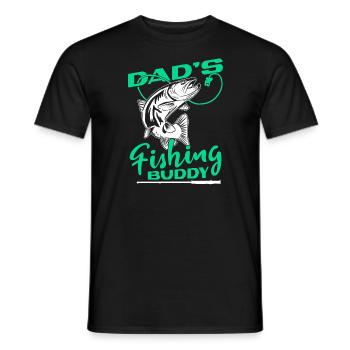 Angler Angeln Vater Sohn Dad's Fishing Buddy - Männer T-Shirt - Schwarz - Vorne - AI Model Male 178 light (178cm)