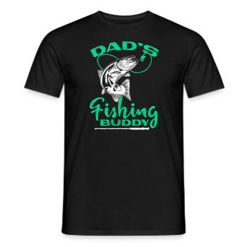 Angler Angeln Vater Sohn Dad's Fishing Buddy - Männer T-Shirt - Schwarz - Vorne - AI Model Male 178 light (178cm)