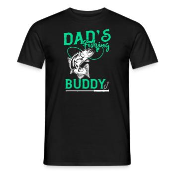 Angler Angeln Vater Sohn Dad's Fishing Buddy - Männer T-Shirt - Schwarz - Vorne - AI Model Male 178 light (178cm)