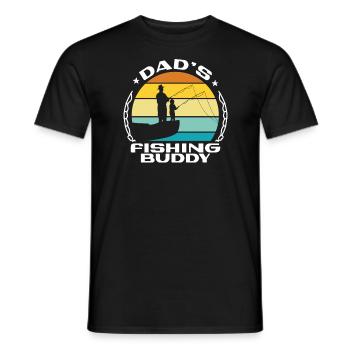 Angeln Angler Vater Sohn Dad's Fishing Buddy - Männer T-Shirt - Schwarz - Vorne - AI Model Male 178 light (178cm)