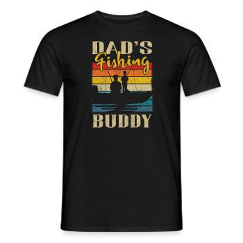 Angeln Angler Vater Sohn Dad's Fishing Buddy - Männer T-Shirt - Schwarz - Vorne - AI Model Male 178 light (178cm)