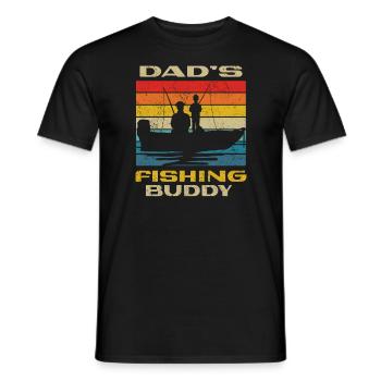 Angeln Angler Vater Sohn Dad's Fishing Buddy - Männer T-Shirt - Schwarz - Vorne - AI Model Male 178 light (178cm)