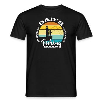 Angeln Angler Vater Sohn Dad's Fishing Buddy - Männer T-Shirt - Schwarz - Vorne - AI Model Male 178 light (178cm)