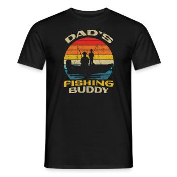 Angeln Angler Vater Sohn Dad's Fishing Buddy - Männer T-Shirt - Schwarz - Vorne - AI Model Male 178 light (178cm)