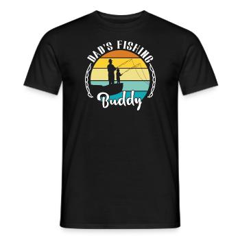 Angeln Angler Vater Sohn Dad's Fishing Buddy - Männer T-Shirt - Schwarz - Vorne - AI Model Male 178 light (178cm)
