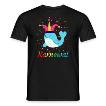 Karnewal Kölner Karneval Konfetti Wal Narrenkappe - Männer T-Shirt - Schwarz - Vorne - AI Model Male 178 light (178cm)