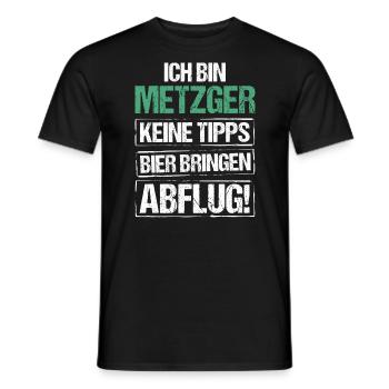 Je suis boucher - apporte de la bière et pars - T-shirt homme - noir - Devant - AI Model Male 178 light (178cm)