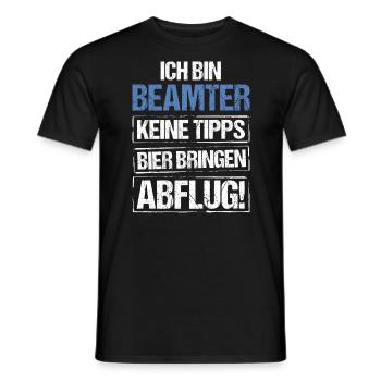 Je suis fonctionnaire, apportez de la bière et partez - T-shirt homme - noir - Devant - AI Model Male 178 light (178cm)