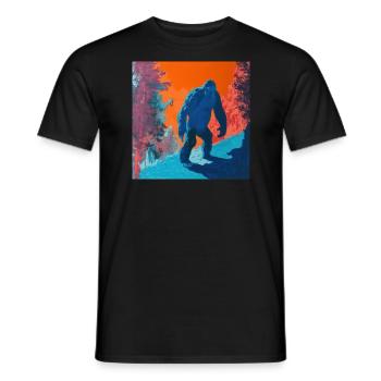 BigFoot, big foot, sasquatch - T-shirt homme - noir - Devant - AI Model Male 178 light (178cm)