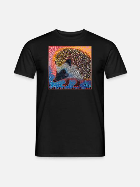 igel, bunt, tier, geschenk, geschenkidee - Männer T-Shirt - Schwarz