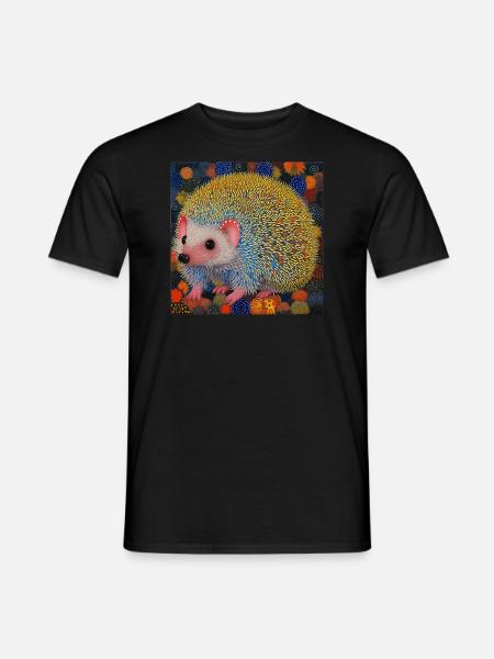 igel, bunt, tier, geschenk, geschenkidee - Männer T-Shirt - Schwarz