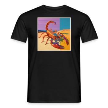 scorpion, bunt, tier, geschenk, geschenkidee - Männer T-Shirt - Schwarz - Vorne - AI Model Male 178 light (178cm)
