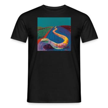 schlange, bunt, tier, geschenk, geschenkidee - Männer T-Shirt - Schwarz - Vorne - AI Model Male 178 light (178cm)