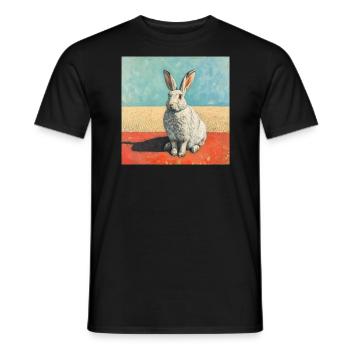 hase, kaninchen, bunt, tier, geschenk - Männer T-Shirt - Schwarz - Vorne - AI Model Male 178 light (178cm)