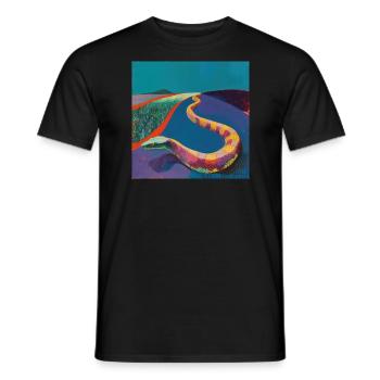 schlange, bunt, tier, geschenk, geschenkidee - Männer T-Shirt - Schwarz - Vorne - AI Model Male 178 light (178cm)