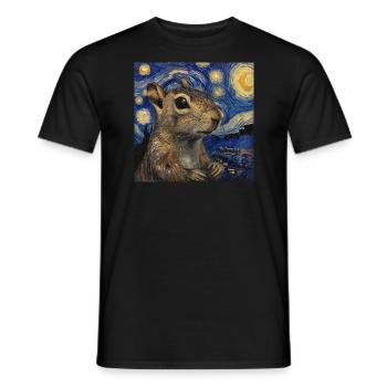 agouti, maus, ratte, van gogh, sternennacht - Männer T-Shirt - Schwarz - Vorne - AI Model Male 178 light (178cm)
