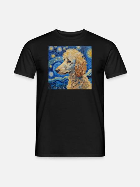Poodle Van Gogh Gift - Men's T-Shirt - black