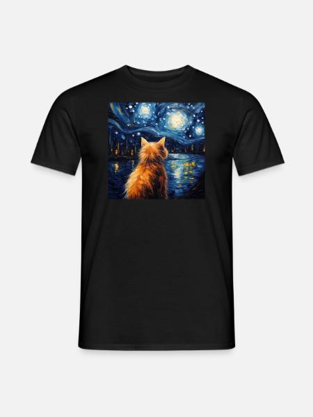 Katze, katzenmotiv - Männer T-Shirt - Schwarz