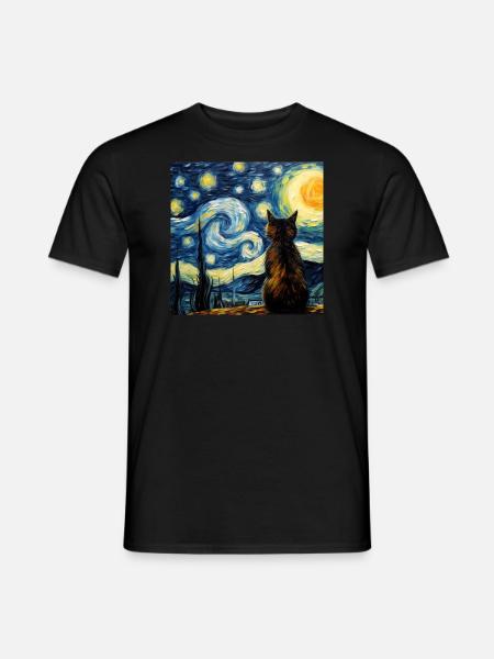 Cat, Cat Motif - Men's T-Shirt - black