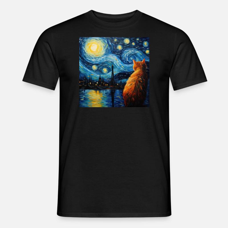 Katze, katzenmotiv - Männer T-Shirt - Schwarz