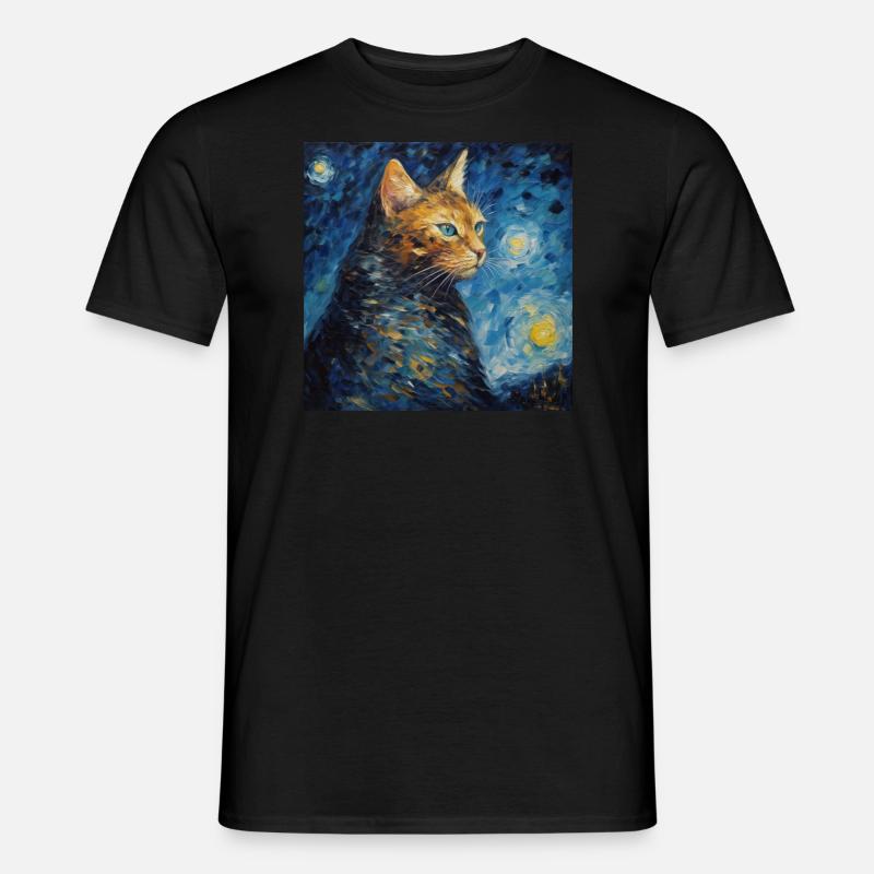 Katze, katzenmotiv - Männer T-Shirt - Schwarz