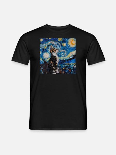 Katze, katzenmotiv - Männer T-Shirt - Schwarz