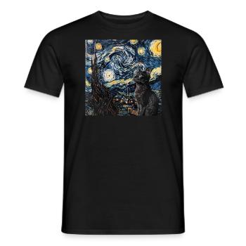 Cat, Cat Motif - Men's T-Shirt - black - Front - AI Model Male 178 light (178cm)