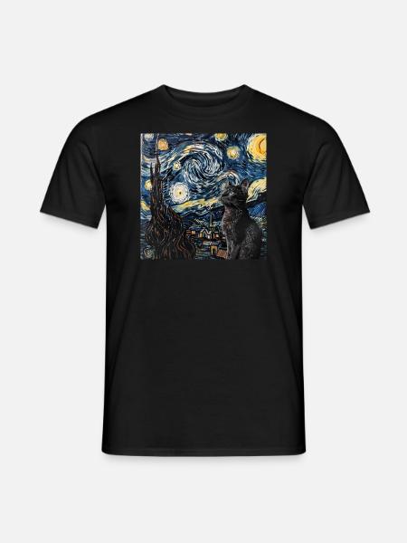 Cat, Cat Motif - Men's T-Shirt - black