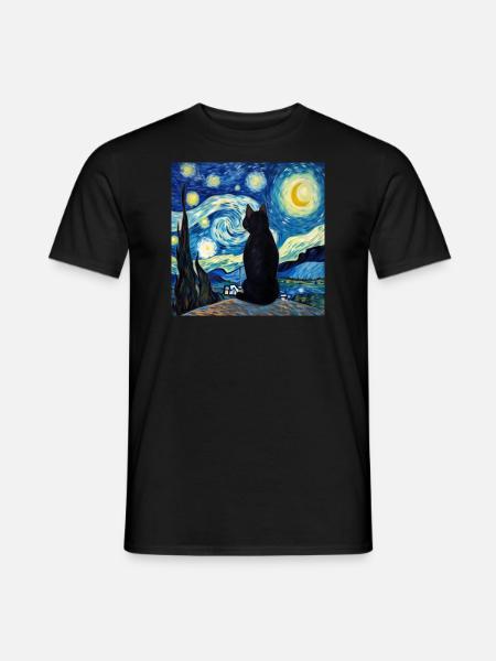 Cat, Cat Motif - Men's T-Shirt - black