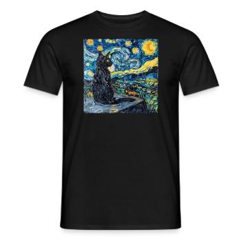 Cat, Cat Motif - Men's T-Shirt - black - Front - AI Model Male 178 light (178cm)