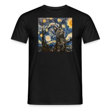 Katze, katzenmotiv - Männer T-Shirt - Schwarz - Vorne - AI Model Male 178 light (178cm)